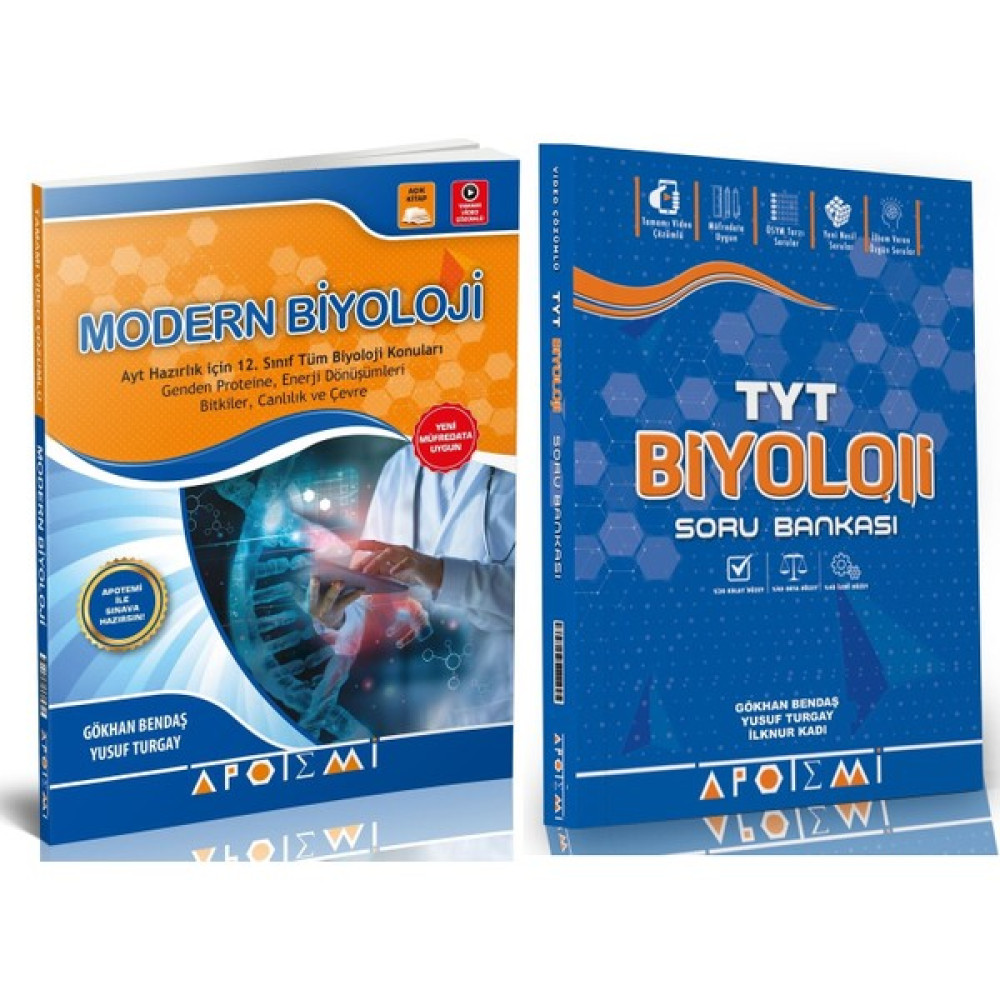 Apotemi Yayınları YKS AYT Modern Biyoloji & Apotemi TYT Soru Bankası Biyoloji Temel Yeterlilik Testi (TYT) Fiyatı