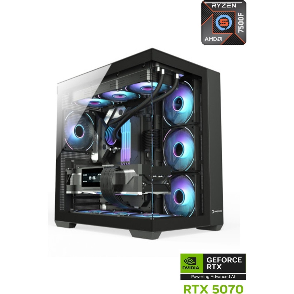 Apphirex Prime 50X Ryzen 5 7500F 32GB Ddr5 Ram 1tb M2 SSD RTX5070 12GB 240MM Sıvı Soğutmalı Masaüstü Oyuncu Bilgisayarı Ekran Kartları Fiyatı