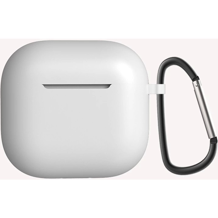 Apple Airpods 4 Kılıfı Uyumlu Silikon Kılıf Şarj Bölümü Tıpalı Soft Yumuşak Kablosuz Şarj Destekli Kapak - Beyaz Cep Telefonu Kılıfı Fiyatı