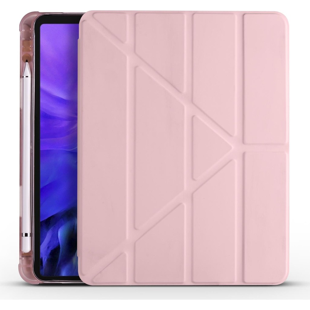 Apple iPad Air 4 Kılıf 10.9" Kalem Bölmeli Smart Standlı Tablet Kılıfı Rose Gold - iPad Air 4. Nesil 10.9" Tablet Kılıfı Fiyatı