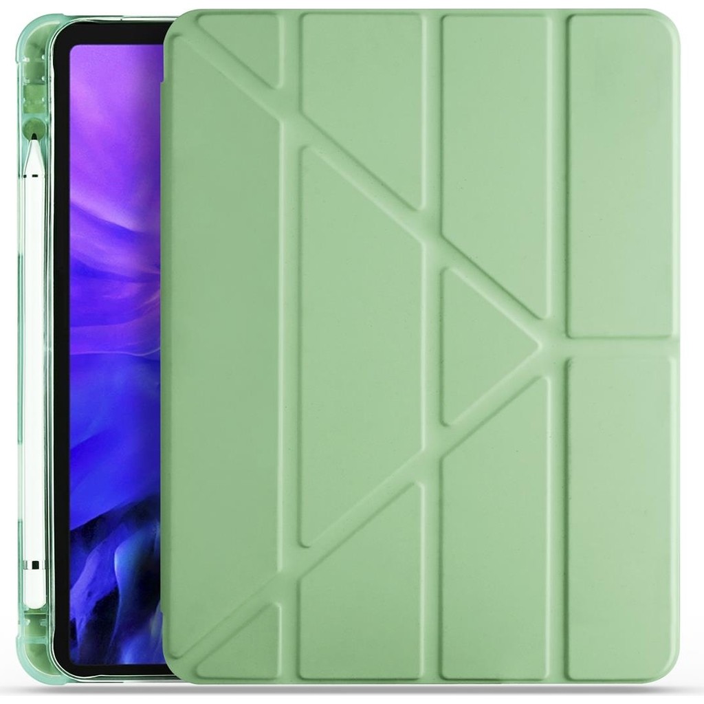 Apple iPad Pro 12.9 4. Nesil Kılıf Kalem Bölmeli Smart Standlı Tablet Kılıfı Açık Yeşil Tablet Kılıfı Fiyatı