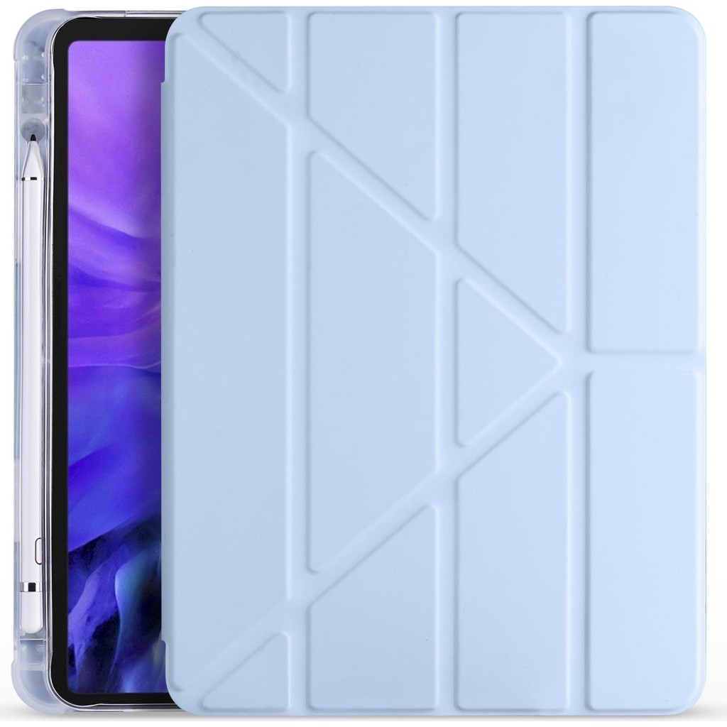 Apple iPad Pro 12.9 4. Nesil Kılıf Kalem Bölmeli Smart Standlı Tablet Kılıfı Mavi Tablet Kılıfı Fiyatı