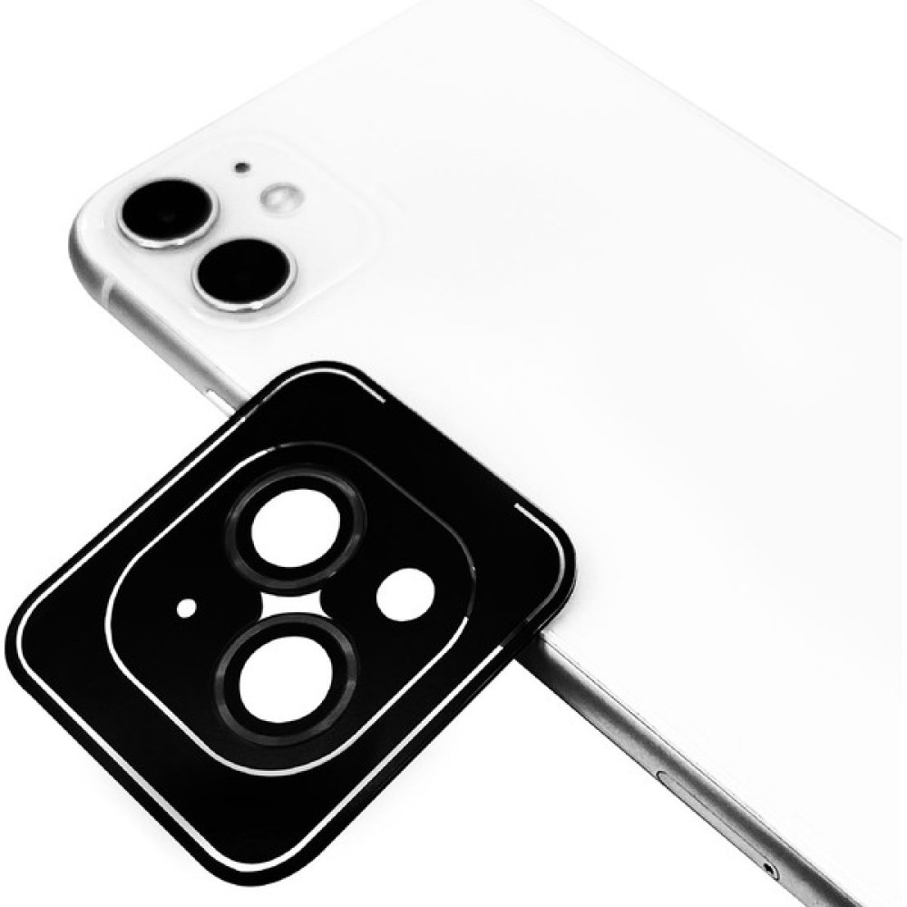 Apple iPhone 11 Kamera Lens Koruyucu Renkli Tasarım Kolay Takma Aparatlı (Cl-11) - Siyah Cep Telefonu Ekran Koruyucusu Fiyatı