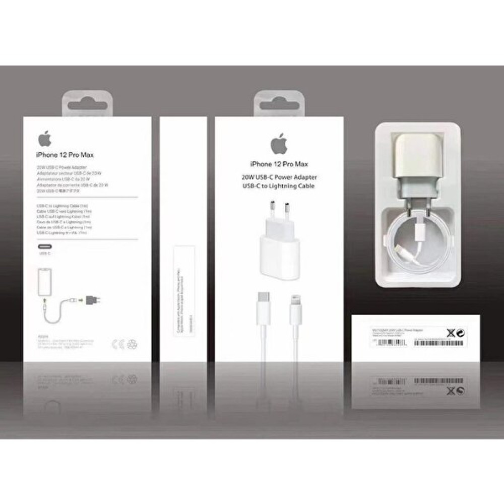 Apple Iphone 12 / 12 Pro / 12 Pro Max 20W Şarj Cihazı Başlık + Kablo - Beyaz Cep Telefonu Şarj Cihazı Fiyatı