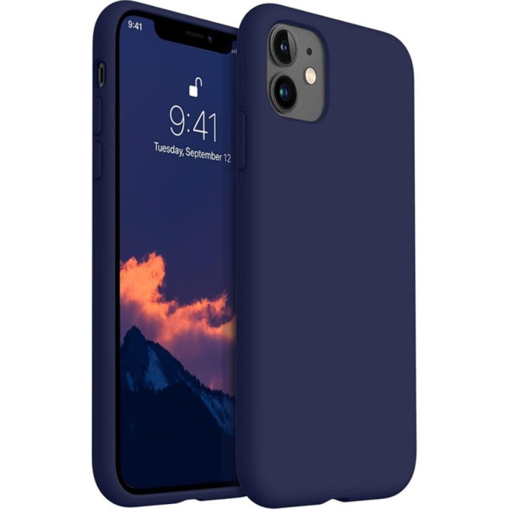 Apple iPhone 12 ile Uyumlu Lansman Kılıf Premium Class - Lacivert - iPhone 12 Cep Telefonu Kılıfı Fiyatı