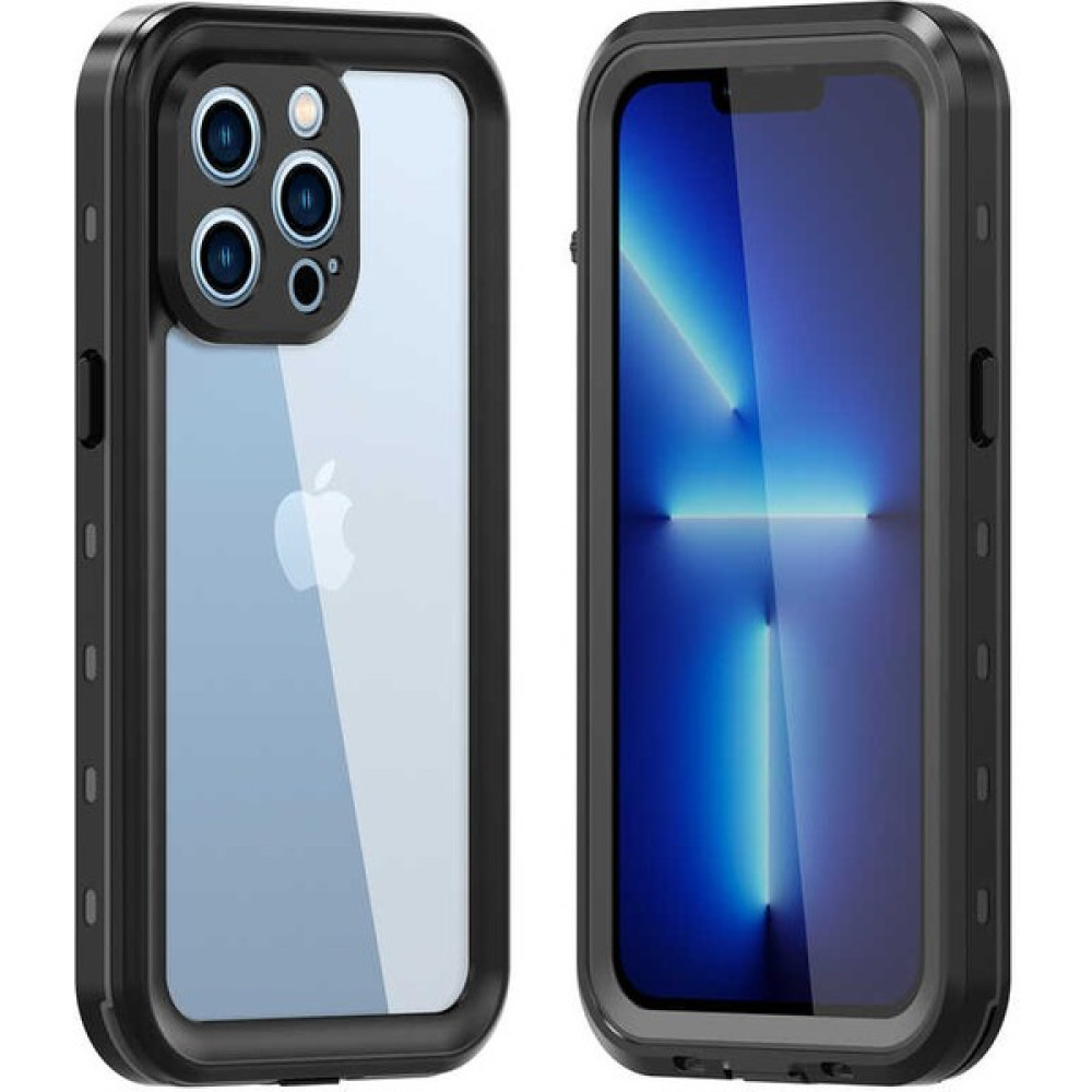 Apple iPhone 13 Pro Kılıf Su Geçirmez High Quality Waterproof Orjinal Kalıp Shockproof Kapak - Siyah Cep Telefonu Kılıfı Fiyatı