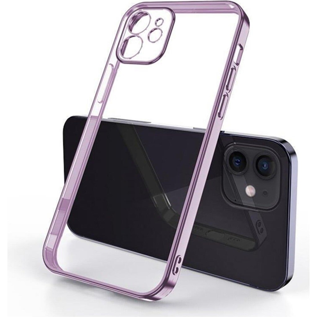 Apple iPhone 14 Pro Lazer Kamera Lens Korumalı Plating Telefon Kılıf&kapak - Mor Cep Telefonu Kılıfı Fiyatı