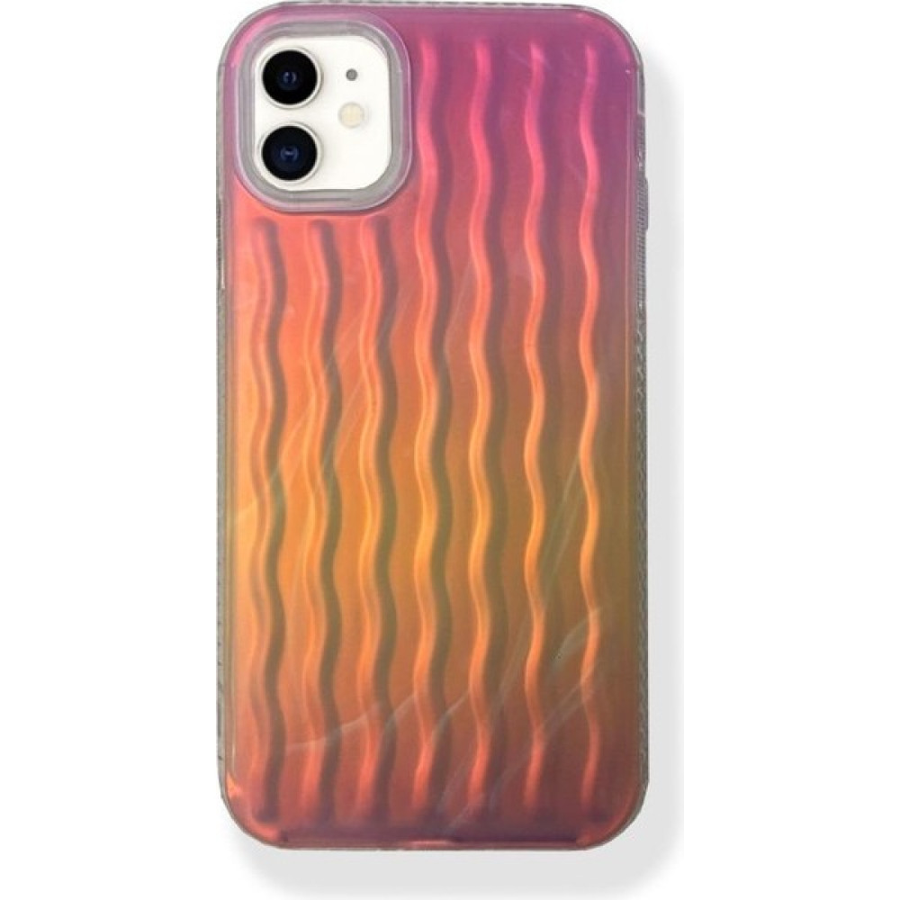 Apple Iphone 14 Pro Max Dalgalı Kabartmalı Silikon Wave Telefon Kapak - Pembe Cep Telefonu Kılıfı Fiyatı