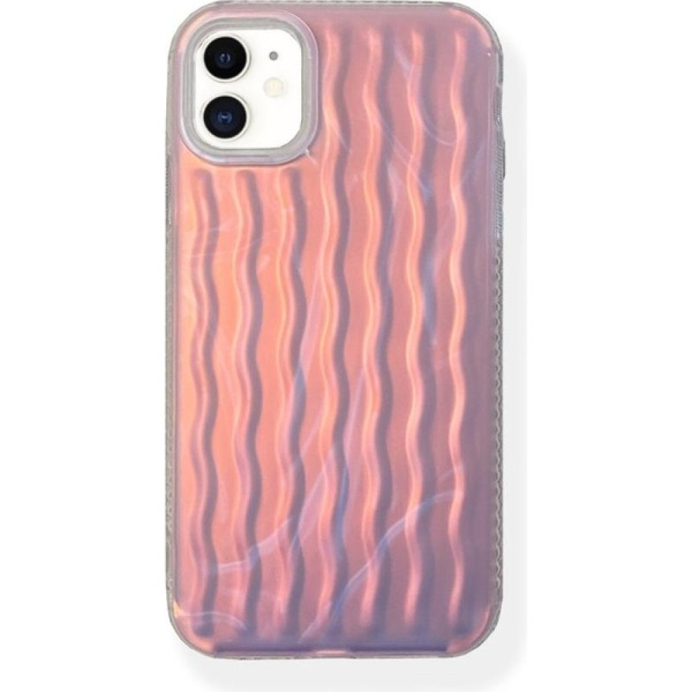 Apple Iphone 14 Pro Max Dalgalı Kabartmalı Silikon Wave Telefon Kapak - Pudra Pembe Cep Telefonu Kılıfı Fiyatı