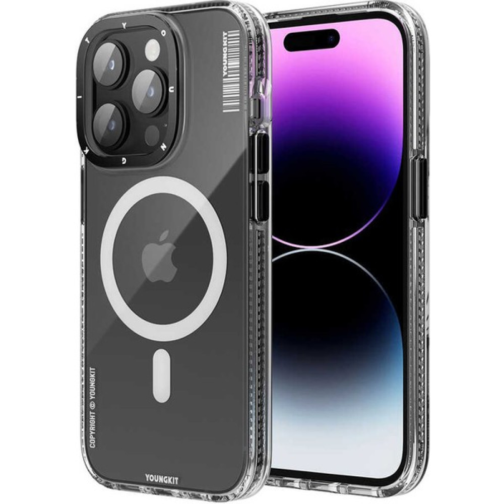 Apple iPhone 14 Pro Max Kılıf Magsafe Şarj Özellikli Youngkit Exquisite Serisi Kapak - Siyah Cep Telefonu Kılıfı Fiyatı