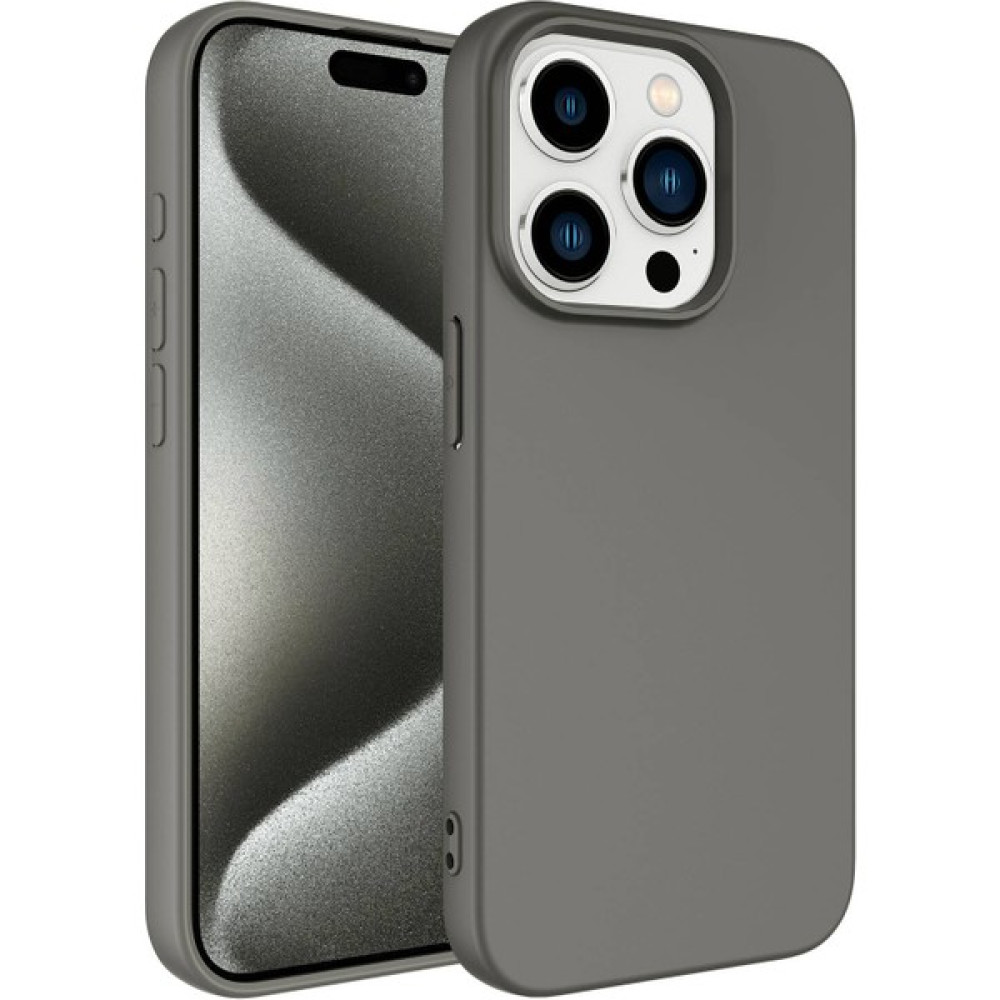Apple iPhone 15 Pro Max Uyumlu Lsr Lansman Kapak - Titanyum Cep Telefonu Kılıfı Fiyatı