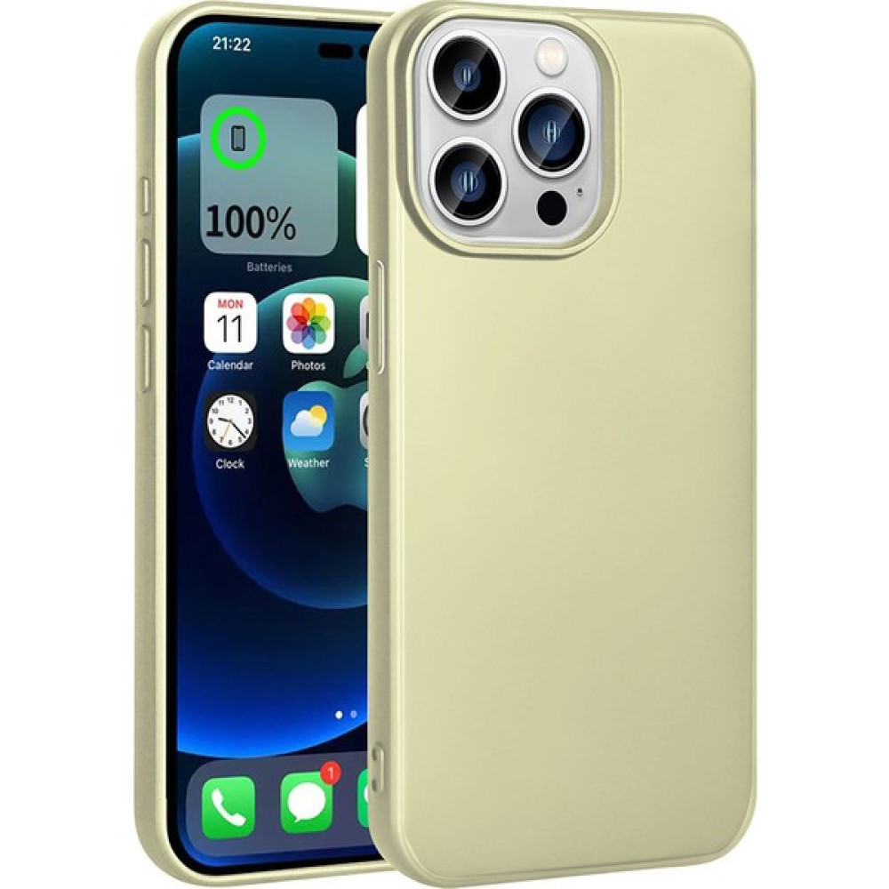 Apple iPhone 15 Pro Max Uyumlu Premier Silikon Kapak - Gold Cep Telefonu Kılıfı Fiyatı