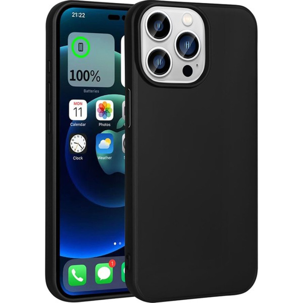 Apple iPhone 15 Pro Max Uyumlu Premier Silikon Kapak - Siyah Cep Telefonu Kılıfı Fiyatı
