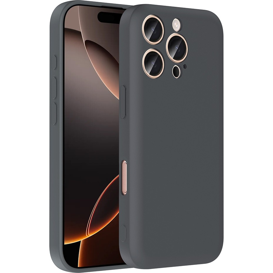 Apple iPhone 16 Pro Max Kılıf Kamera Korumalı Gizli Kartlık Hazneli Zr-Vitra - Gri Cep Telefonu Kılıfı Fiyatı