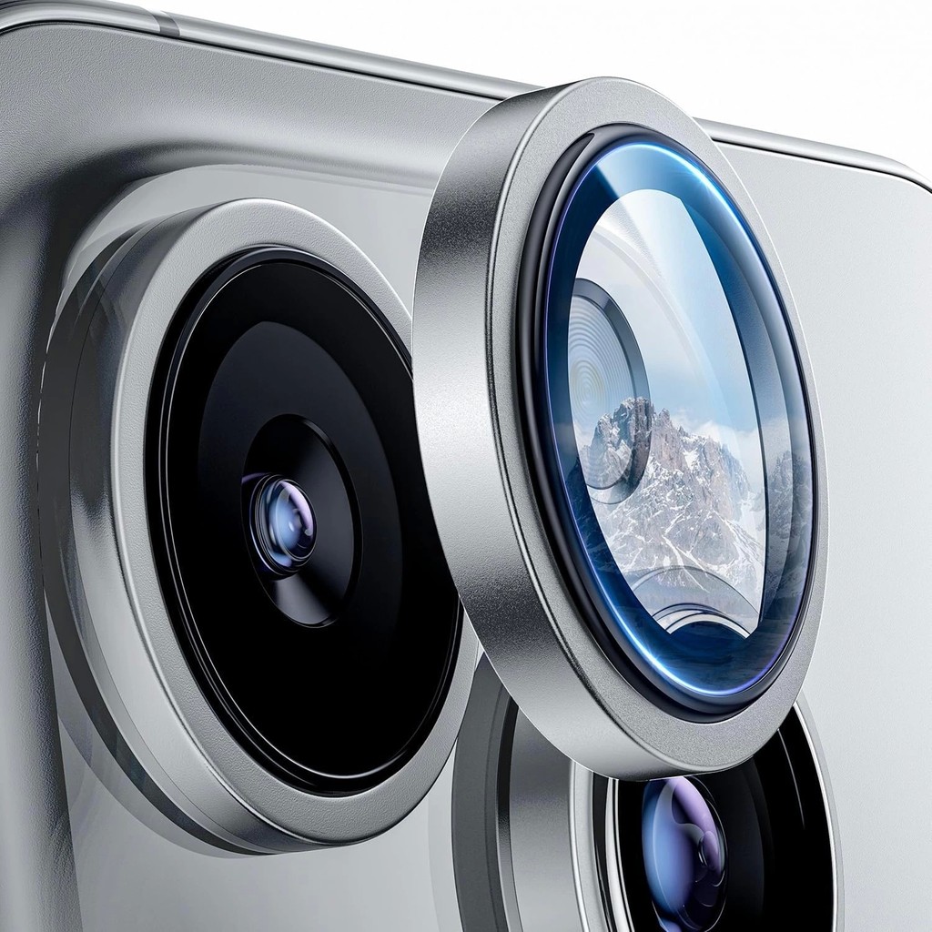 Apple İphone 16 Pro Max Lens Kamera Koruyucu Premium Safir Parmak İzi Bırakmayan CL-12 - Gümüş Cep Telefonu Fiyatı