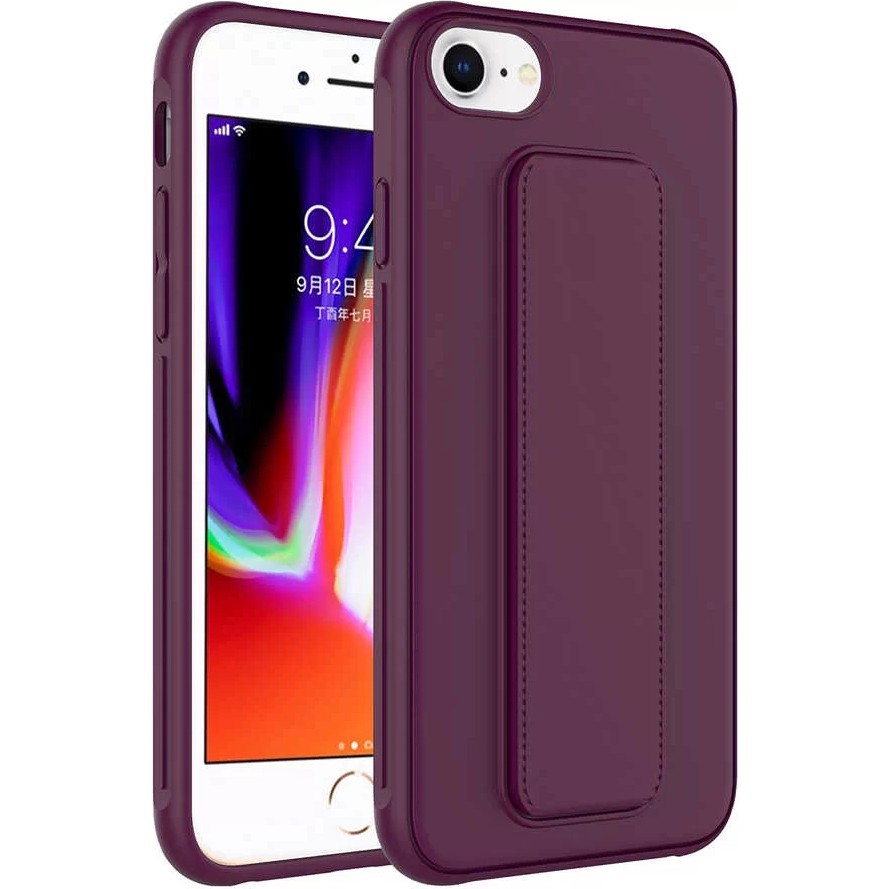 Apple iPhone 8 Kılıf Qstand Darbe Emici Silikon Kapak Mürdüm SSD / Solid State Drive Fiyatı