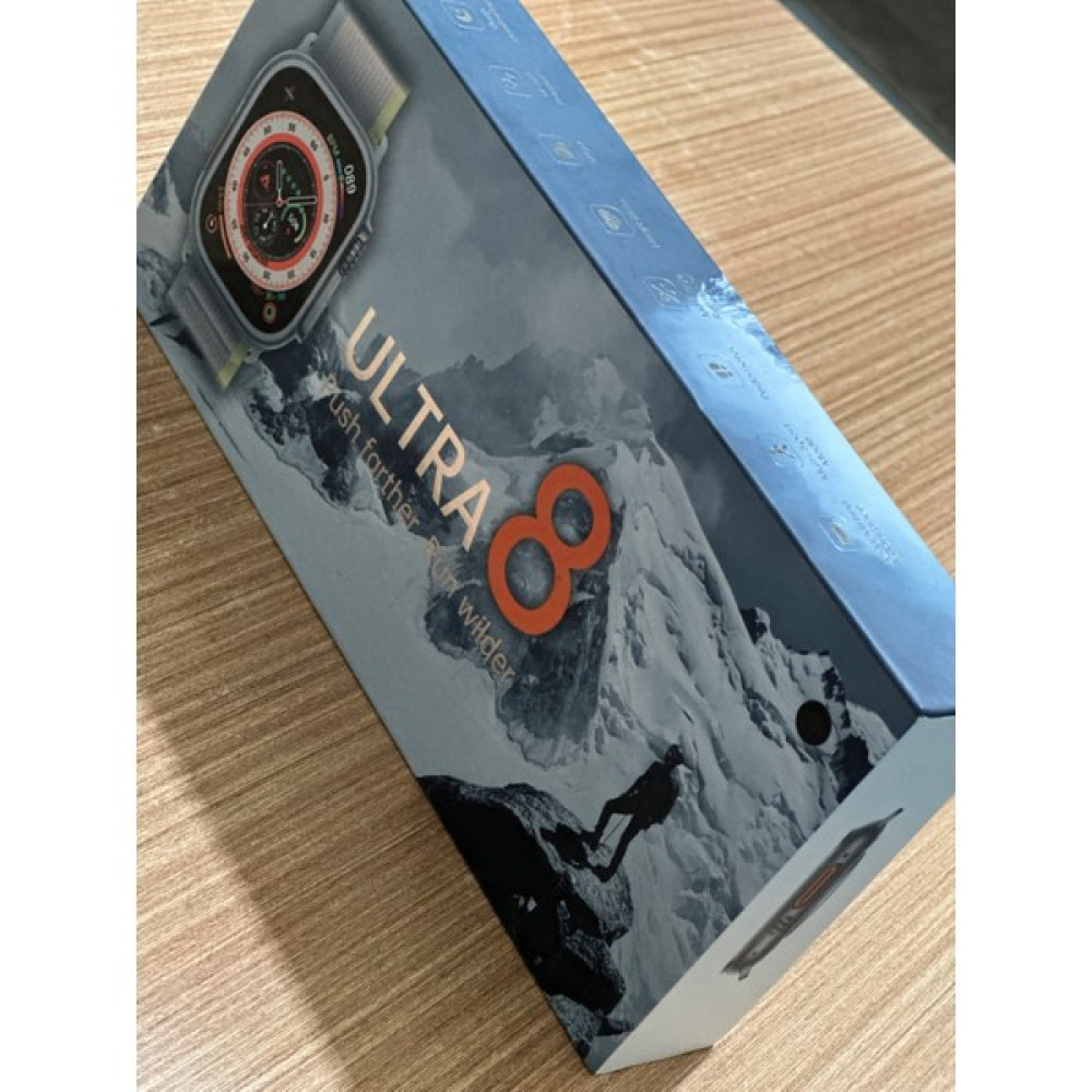 Apple Iphone 8 Uyumlu Akıllı Saat Wacht 8 Ultra - Gümüş - Siyah Kol Saatleri Fiyatı