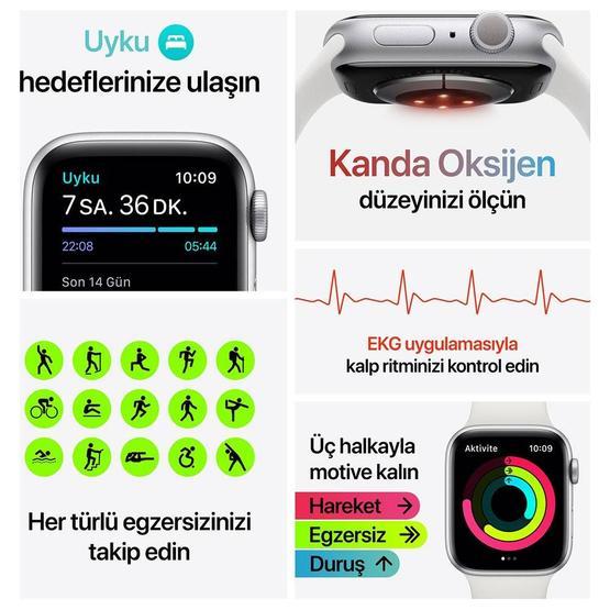 Apple Watch Series 6 40 mm Gümüş Alüminyum Kasa Akıllı Saat