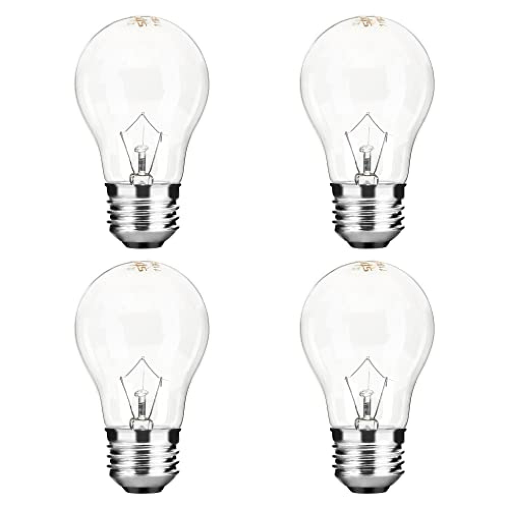 Appliance Oven Light Bulb A15 40W High Temperature 500 Degrees Resistant for Refrigerator Over Stove Microwave Range Hood Lava Lamp Replacement Bulb E26 Medium Base 120V Warm White