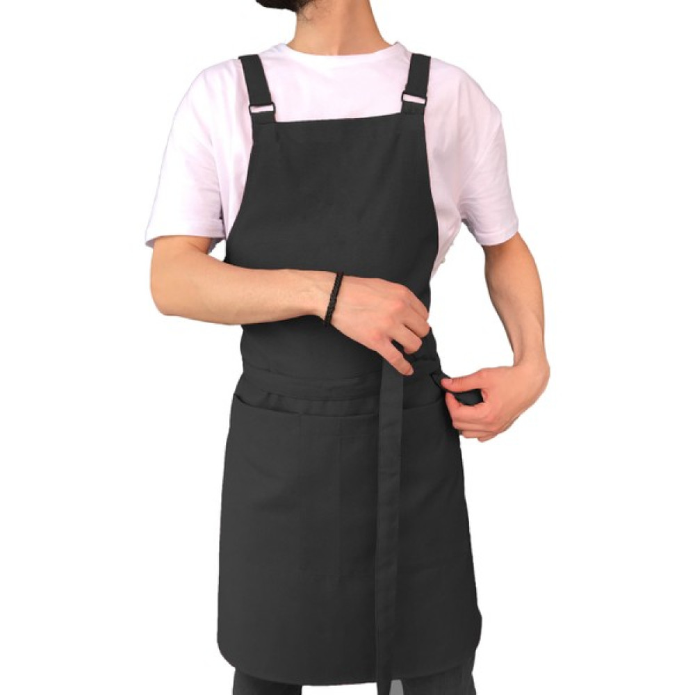 Apr10 Cafe Pastacı Şef Tasarım Önlük Çok Amaçlı Mutfak Önlüğü - Standart - Siyah Mutfak Önlüğü Fiyatı