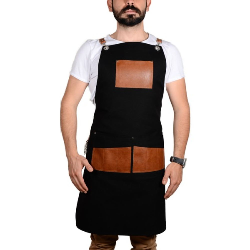 Apr10 Kanvas Barista Önlüğü Restaurant Cafe Berber Tasarım Önlük Saç Kesme Makineleri Fiyatı