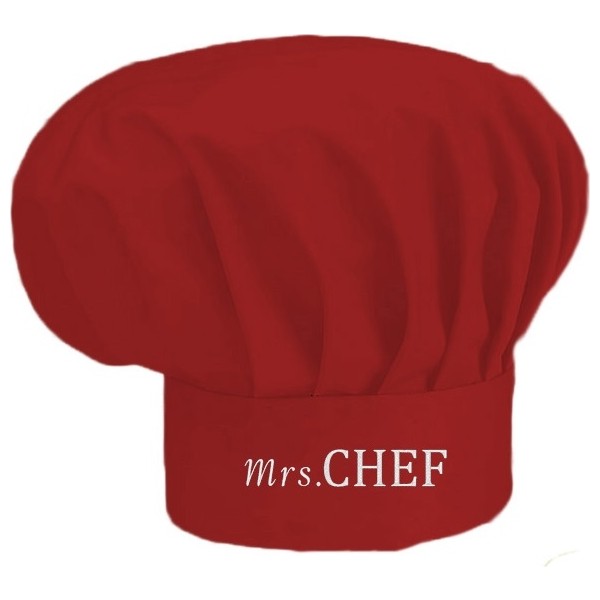 Apr10 Mrs.chef Nakış Işlemeli Mantar Kep Aşçı Şef Şapkası - Standart - Kırmızı Diğer Fiyatı