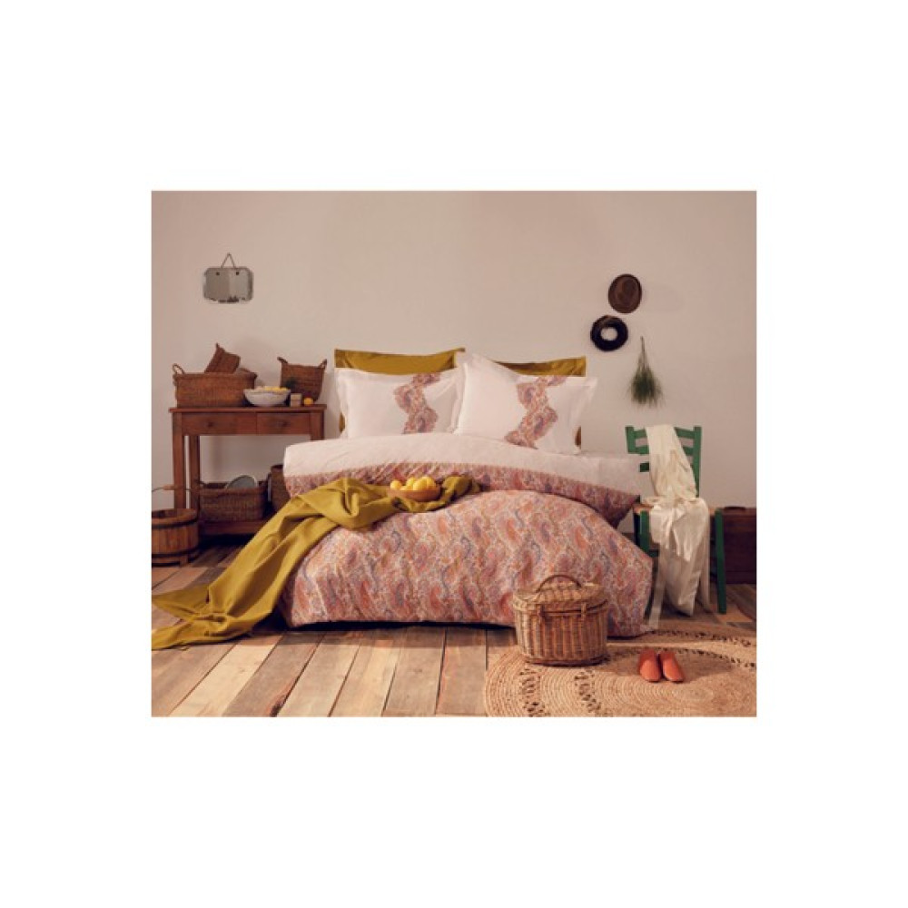 Apricitas Cordelia Oranj Pikeli Nevresim Takımı Çift Kişilik - 220 x 240 cm - Renkli Nevresim Takımı Fiyatı