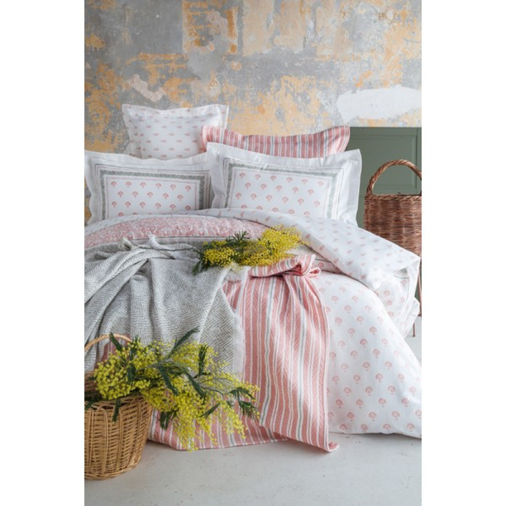 Apricitas Home Florantine Blush Çift Kişilik %100 Pamuk Nevresim Takımı ve Battaniye-Yatak Örtüsü Seti - 230 x 240 cm - Pembe Yatak Örtüsü Fiyatı