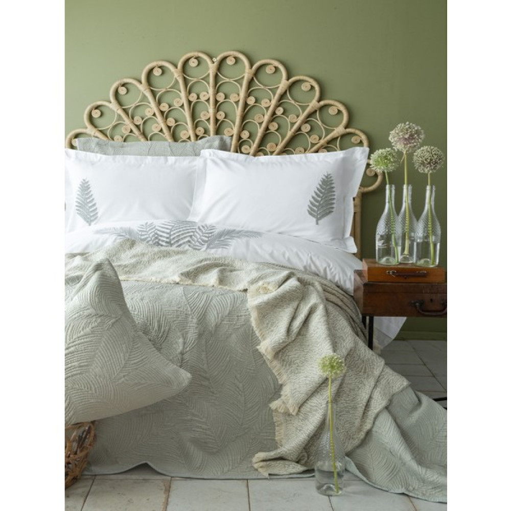 Apricitas Home Foglia Timeless Prime Çift Kişilik Nevresim Takımlı Yatak Örtüsü Battaniye 3lü Set - 230 x 240 cm - Açık Yeşil Yatak Örtüsü Fiyatı