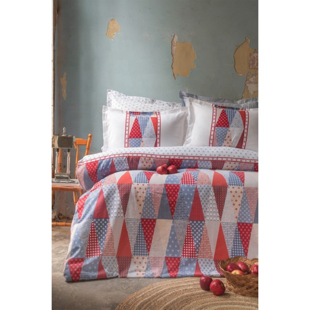 Apricitas Home Mariel Red Çift Kişilik %100 Pamuk Dört Mevsim Nevresim Takımı - Kırmızı - 220 x 230 cm Nevresim Takımı Fiyatı