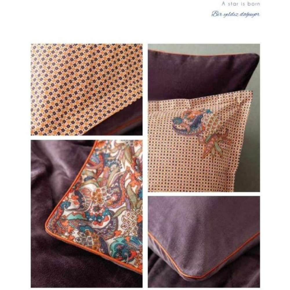 Apricitas Home My Touch Series Çift Kişilik Battaniyeli Nevresim Takımı Mürdüm - 200 x 220 cm Nevresim Takımı Fiyatı