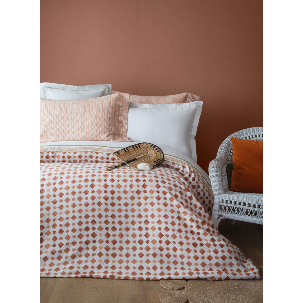 Apricitas Home Terra Teracotta King Size Baskılı %55 Liyosel %45 Pamuk Nevresim Takımı - Terracotta - 240 x 220 cm Nevresim Takımı Fiyatı
