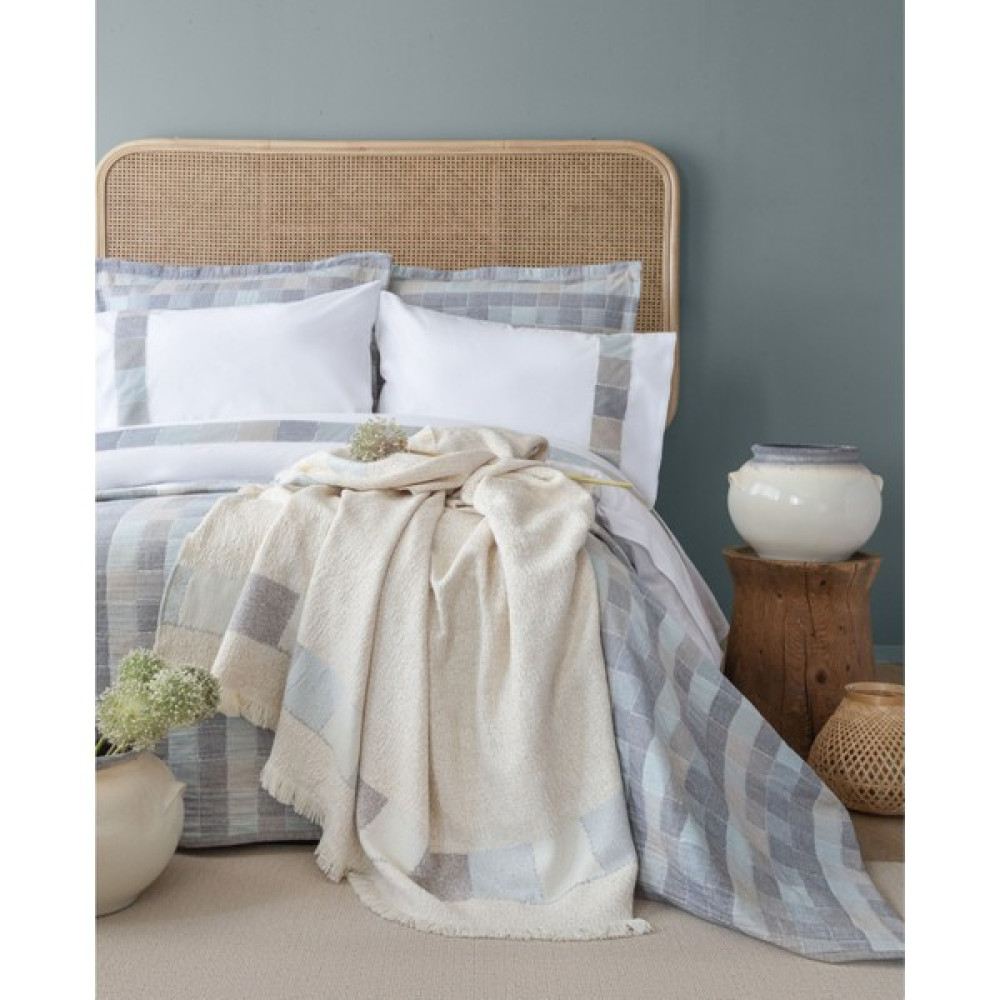 Apricitas Home Timeless Prime Set Piazza Indigo Çift Kişilik Nevresim Takımlı Yatak Örtüsü Seti Battaniye - 230 x 240 cm - İndigo Yatak Örtüsü Fiyatı