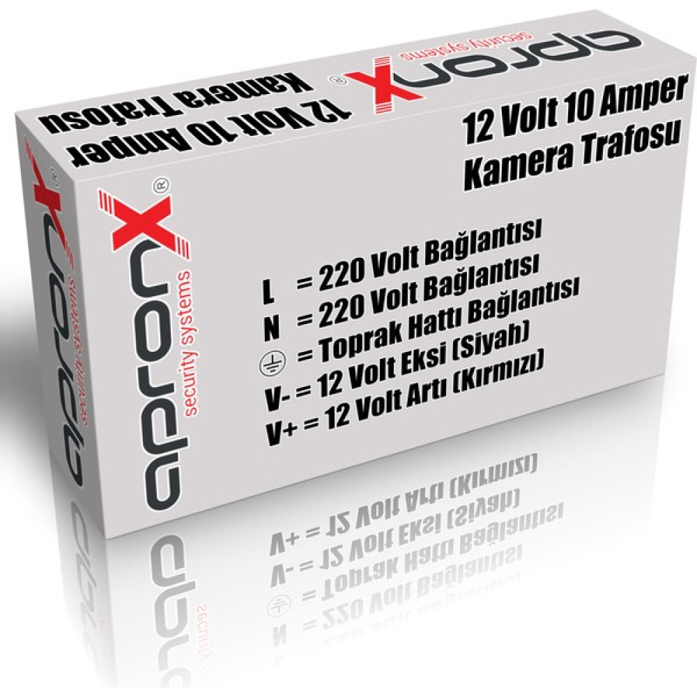 Apronx APX-1210A 12 Volt 10 Amper Metal Adaptör Güvenlik Kamerası Trafosu Kamera Adaptörü Network Aksesuarları Fiyatı