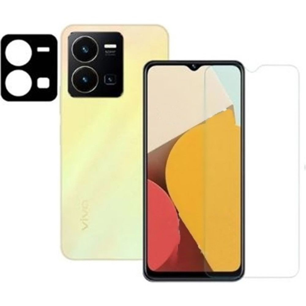 Apsuwa Vivo Y22S Ekran Koruyucu + Kamera Lens Koruyucu - Şeffaf Cep Telefonu Ekran Koruyucusu Fiyatı