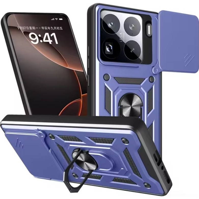 Apsuwa Xiaomi 15 Pro Kılıf Pars Yüzüklü Standlı Darbe Korumalı - Lacivert Cep Telefonu Kılıfı Fiyatı