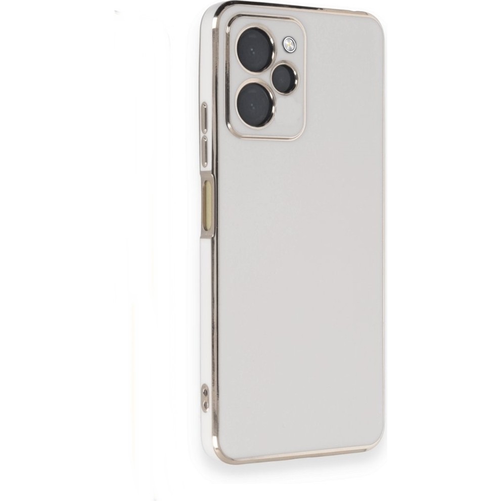 Apsuwa Xiaomi Poco X5 Pro 5g Kılıf Bark Parlak Kenarlı Silikon - Beyaz Cep Telefonu Kılıfı Fiyatı