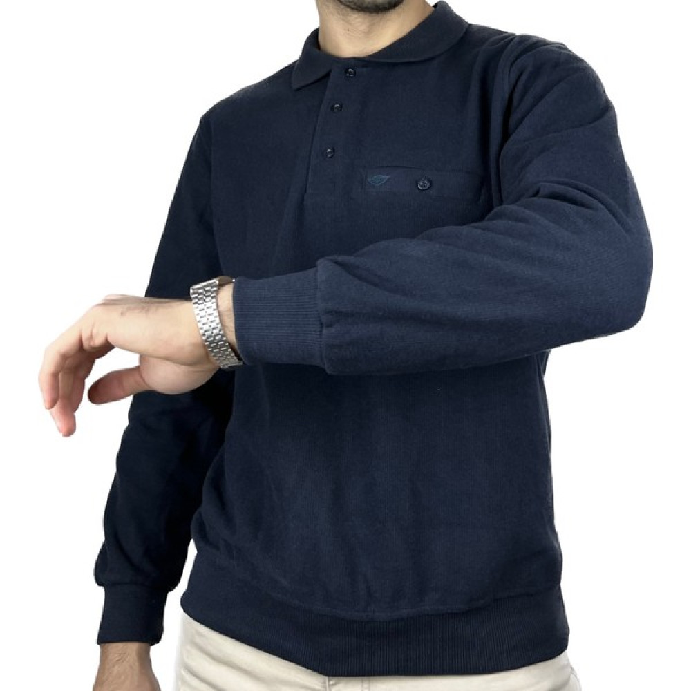APT PRESTIGE Erkek Lacivert Polo Yaka Cepli Normal Kalıp Kazak Erkek Kazak & Süveter & Triko Fiyatı