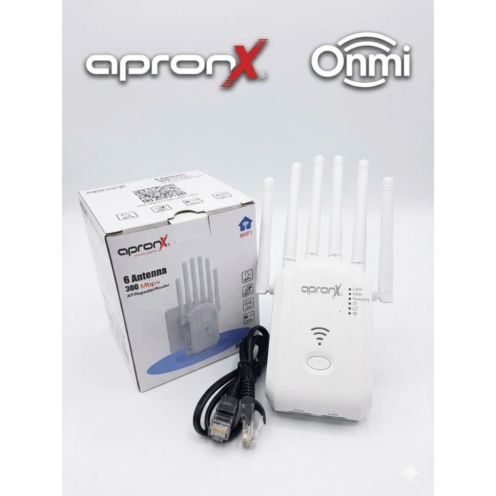 Apx apronX 300 Mbps Wifi Sinyal Yükseltici 4 Antenli Repeater Kapsama Alanı Artırıcı Güvenlik Protokolleri Router Fiyatı