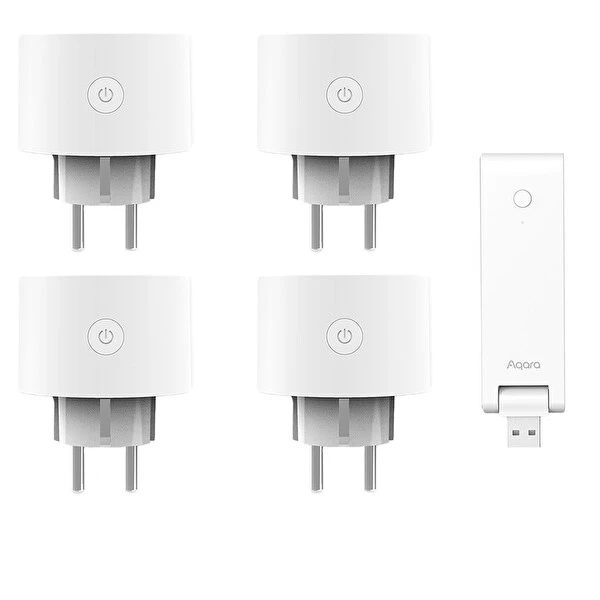 Aqara Akıllı 4 Adet Tekli Priz ve E1 Akıllı Kontrol Hub Kiti Prizler Fiyatı