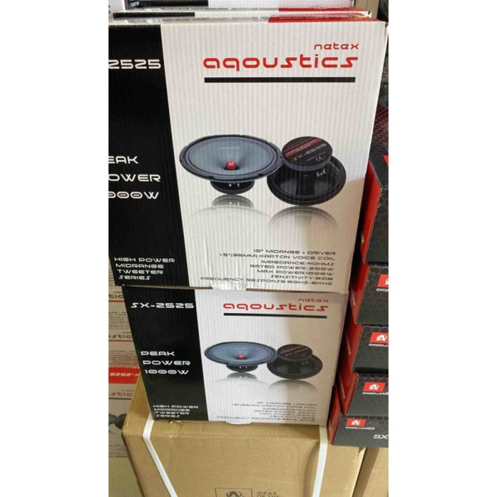 Aqoustics 25 cm 1000 W 200 Rms Yenı Seri Spl Shov Midrange Kulak Delme Garantili Oto Boyaları Fiyatı