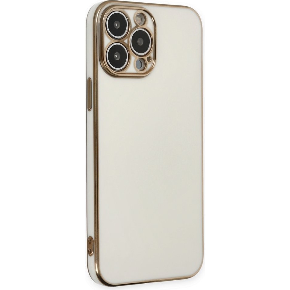 Aqua Aksesuar iPhone 14 Pro Max Kılıf Özel Tasarım Fit Kalıp Lüx Dizayn Silikon Kapak - Beyaz Cep Telefonu Kılıfı Fiyatı