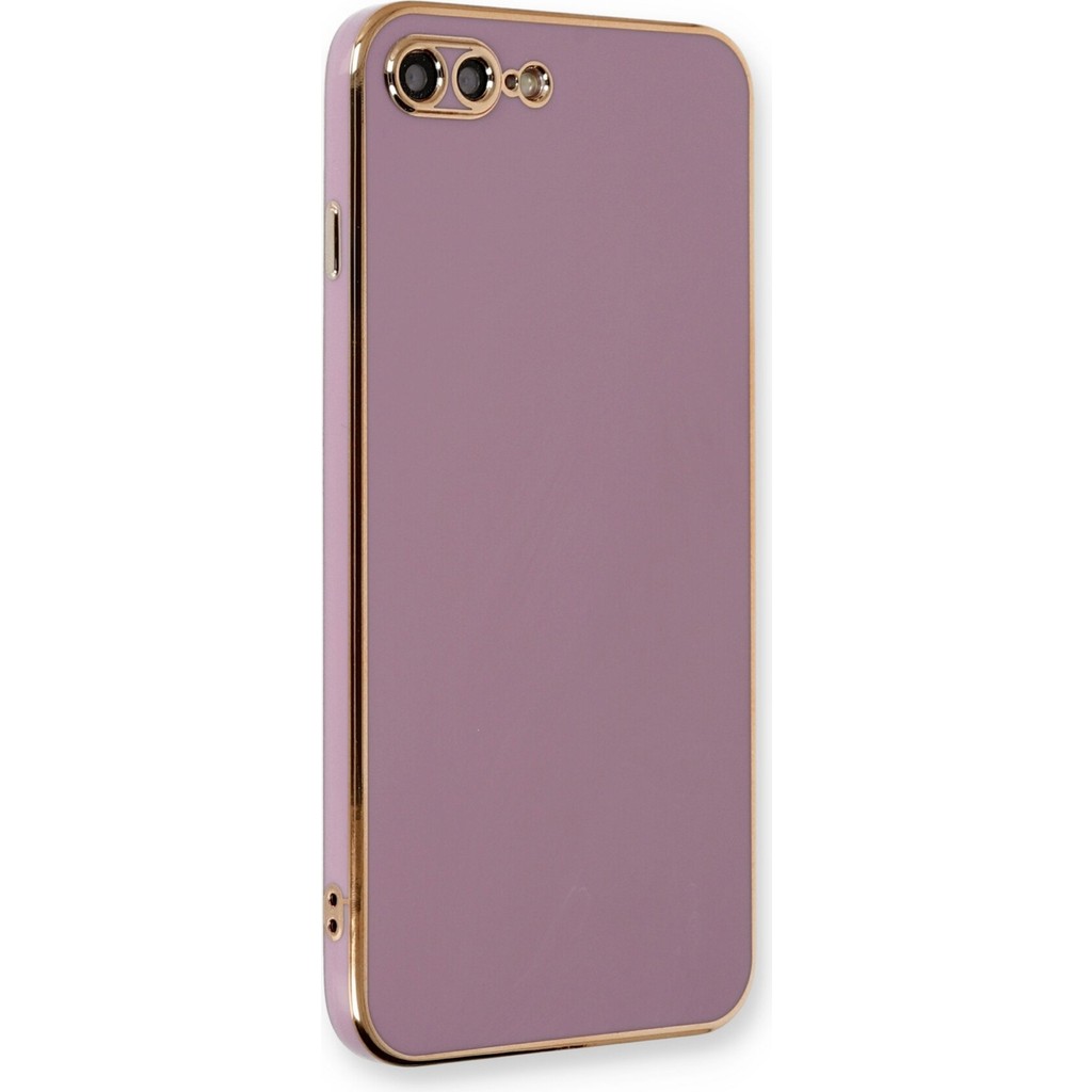 Aqua Aksesuar iPhone 8 Plus Kılıf Özel Tasarım Fit Kalıp Lüx Dizayn Silikon Kapak - Mor Cep Telefonu Kılıfı Fiyatı
