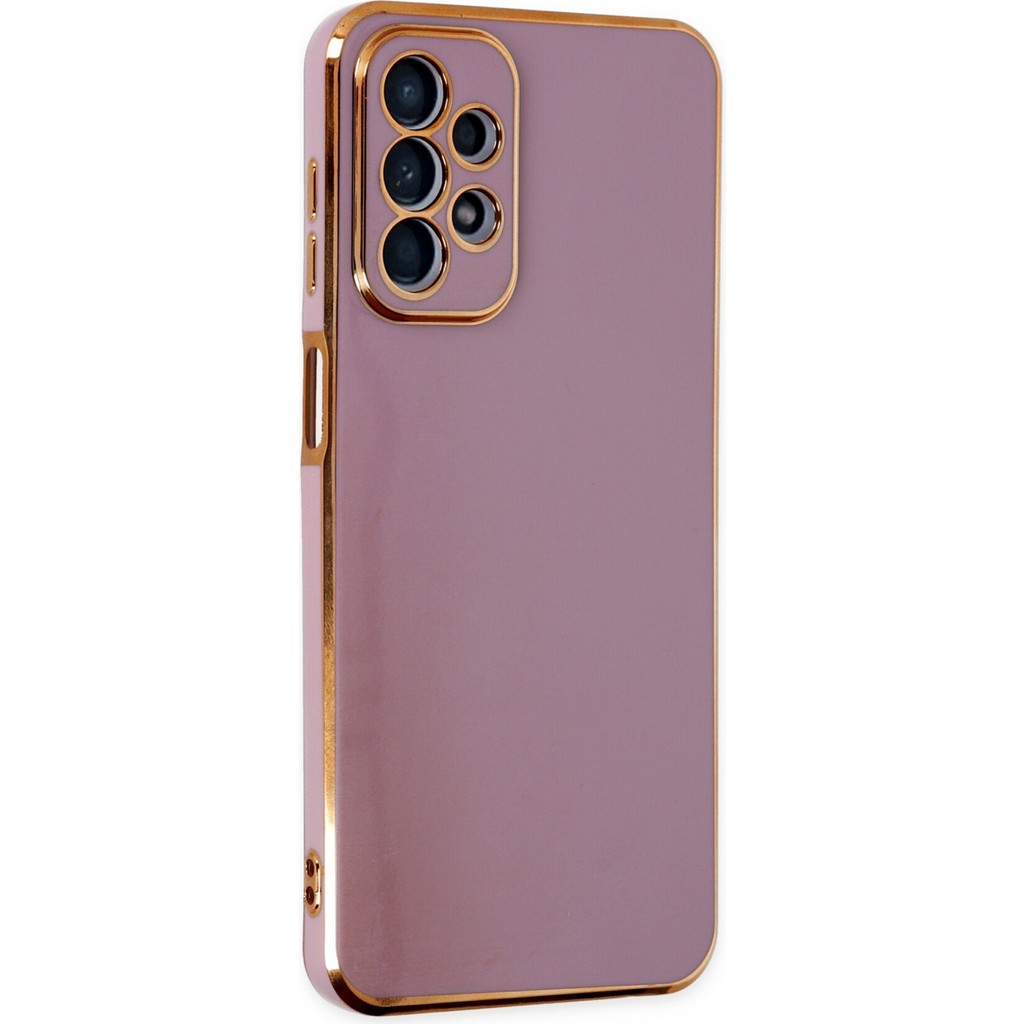 Aqua Aksesuar Samsung Galaxy A23 4g Kılıf Özel Tasarım Fit Kalıp Lüx Dizayn Silikon Kapak - Mor Cep Telefonu Kılıfı Fiyatı