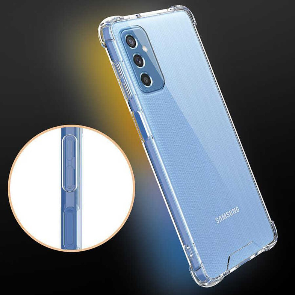 Aqua Aksesuar Samsung Galaxy M52 Köşe Korumalı Şeffaf Darbe Emici Telefon Kılıfı - Renksiz SSD / Solid State Drive Fiyatı