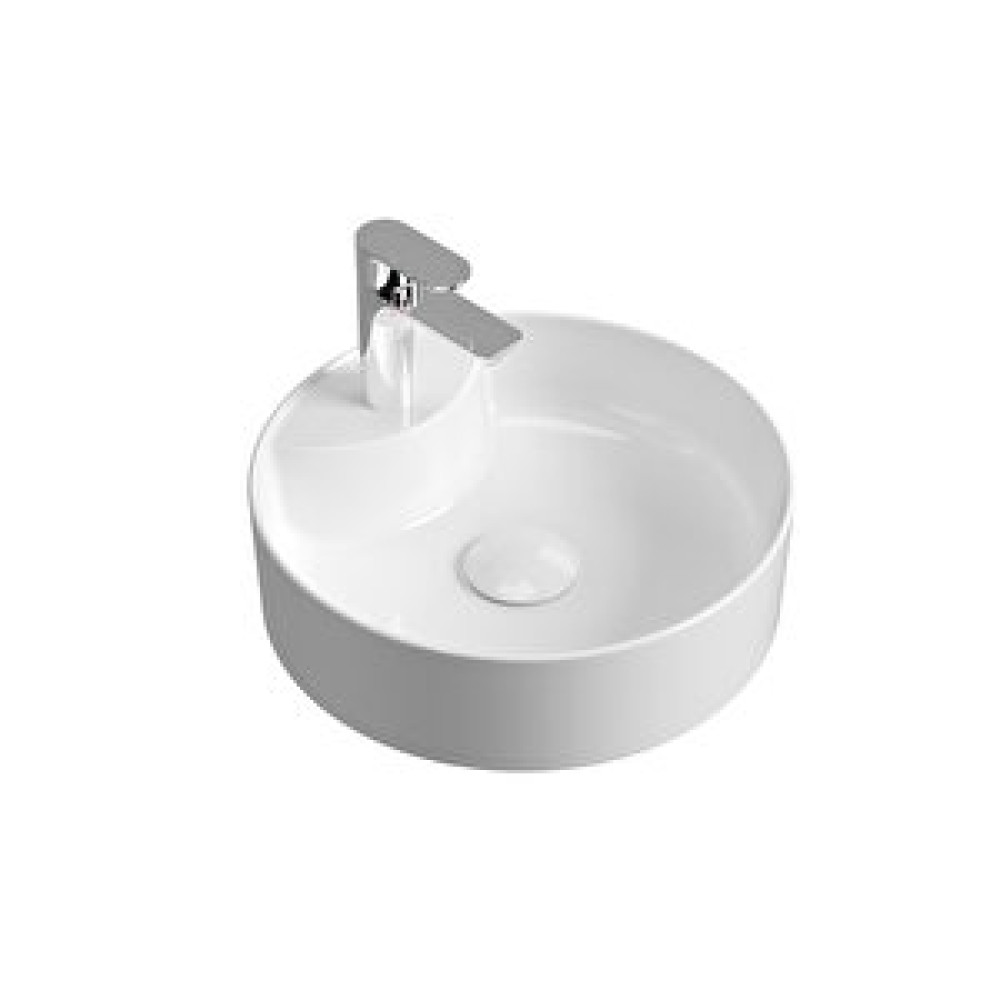 Aqua Bagno "bianzo" Tezgah Üstü Lavabo,batarya Delikli,42 Cm Beyaz Lavabo Fiyatı