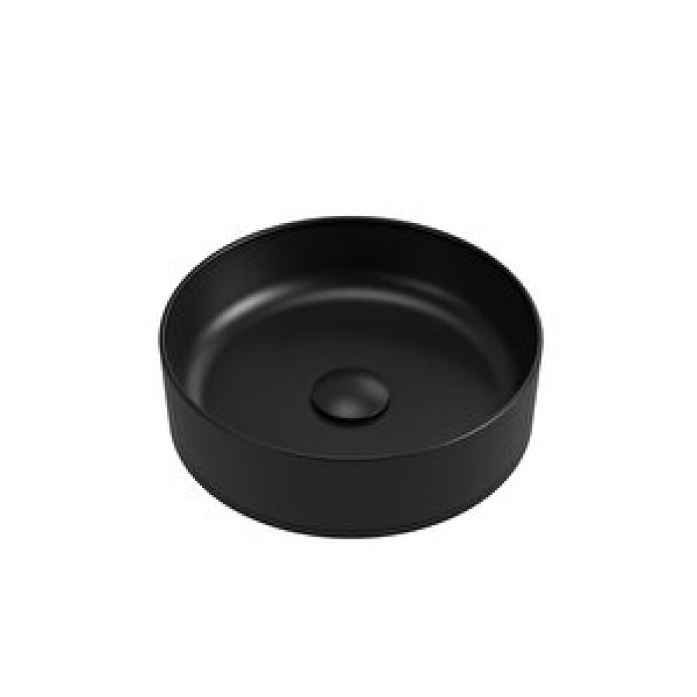 Aqua Bagno "bianzo" Tezgah Üstü Lavabo,batarya Deliksiz,42 Cm Siyah Mat Lavabo Fiyatı