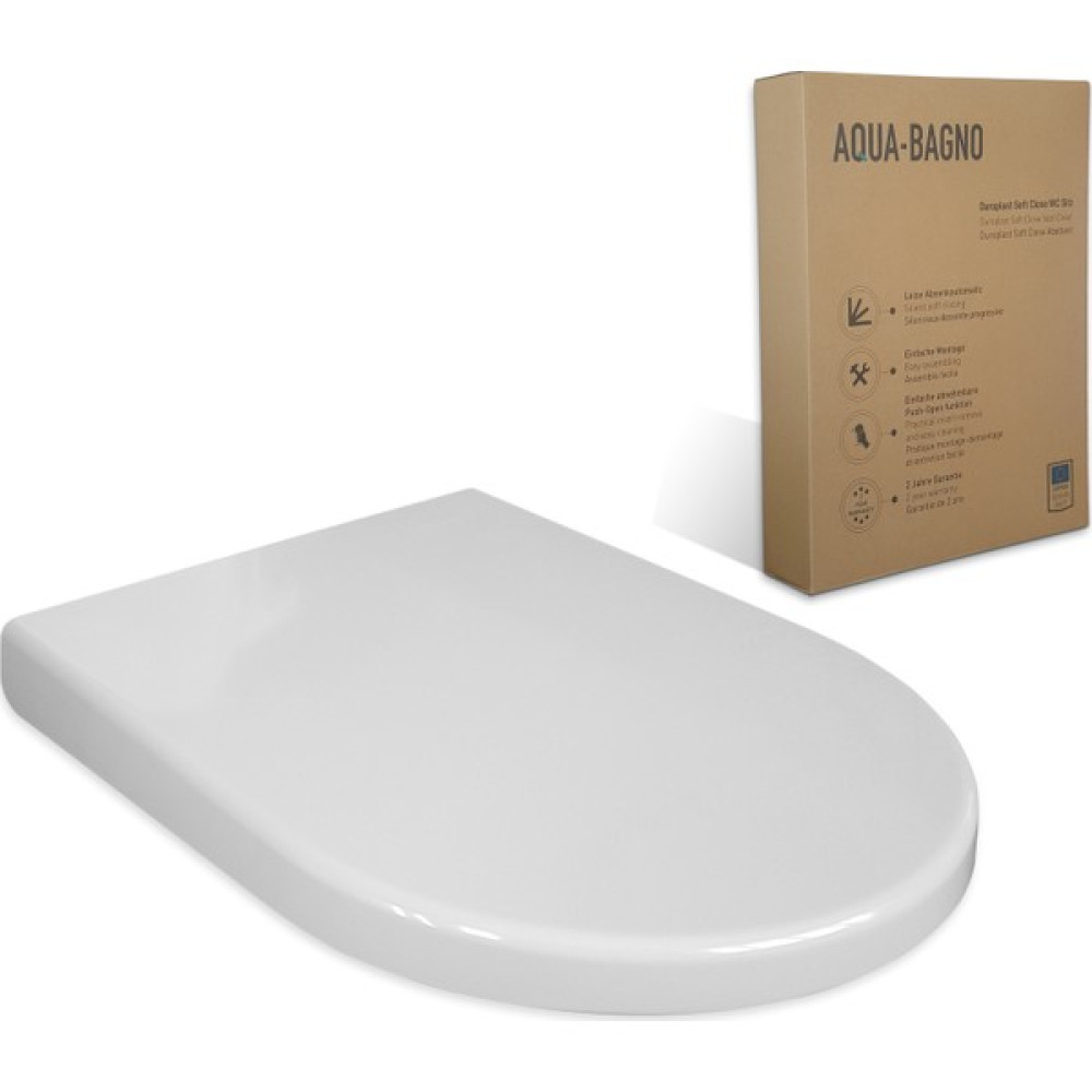 Aqua Bagno Zero Yavaş Kapanan Klozet Kapağı - Duroplast Klozet Kapağı Fiyatı