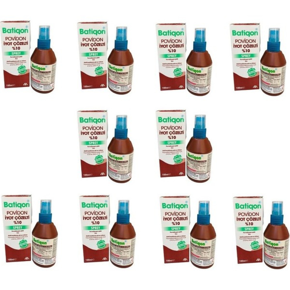 Aqua Batigon Povidon Iyot Çözelti Batikon Sprey 10 x 100 ml Hijyen ve Temizlik Fiyatı