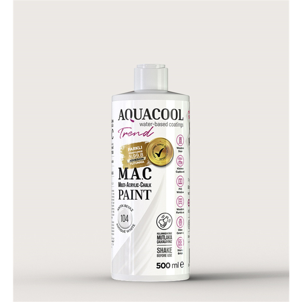 Aqua Cool Antik Beyaz 500 Ml. Mac Hobi Boyası (T-0104/0,50) Oto, Bahçe, Yapı Market Fiyatı